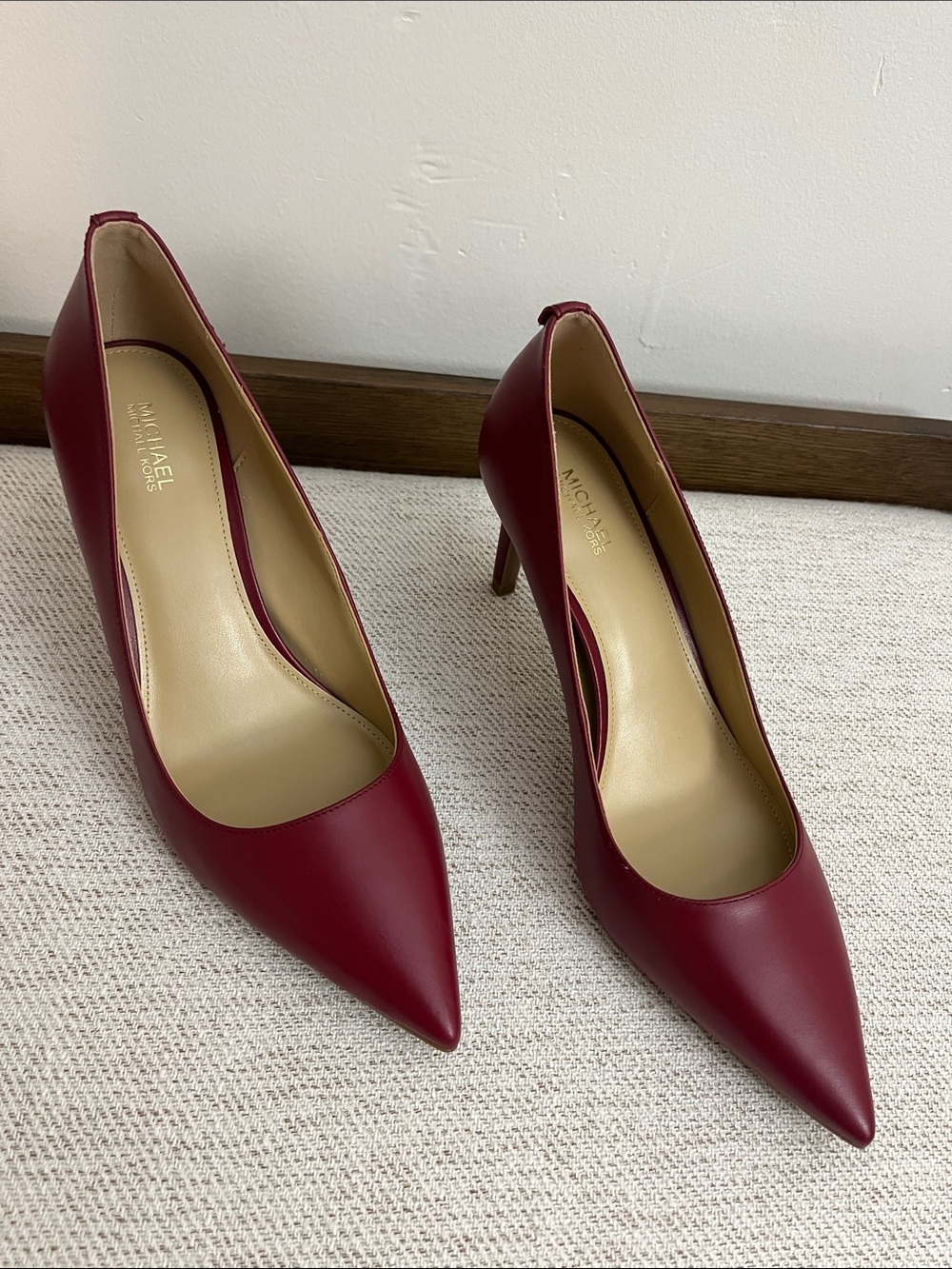 Michael Kors Pointed-Toe Pumps in Deep Wine
